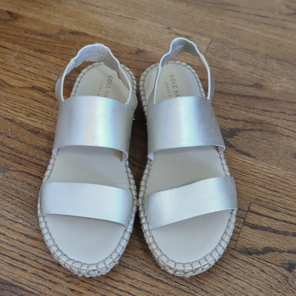 Great Condition Gold Cole Haan Espadrille Sandals